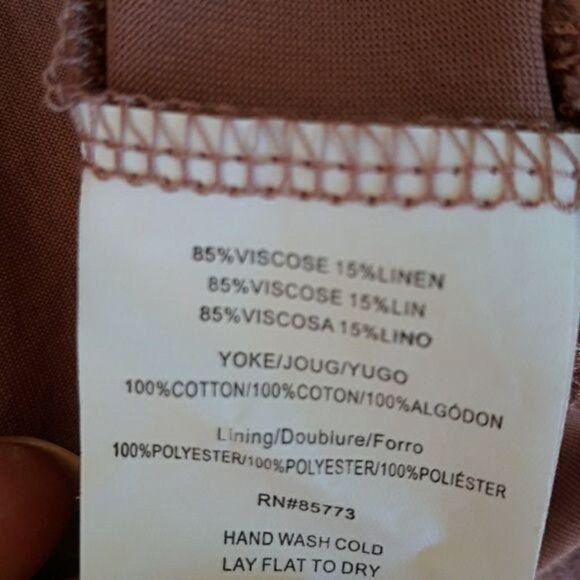 Vintage O'Neill Dress Shift Gauze Crochet Sleeveless Cutout Tent Rib Knit Mauve - Picture 8 of 8